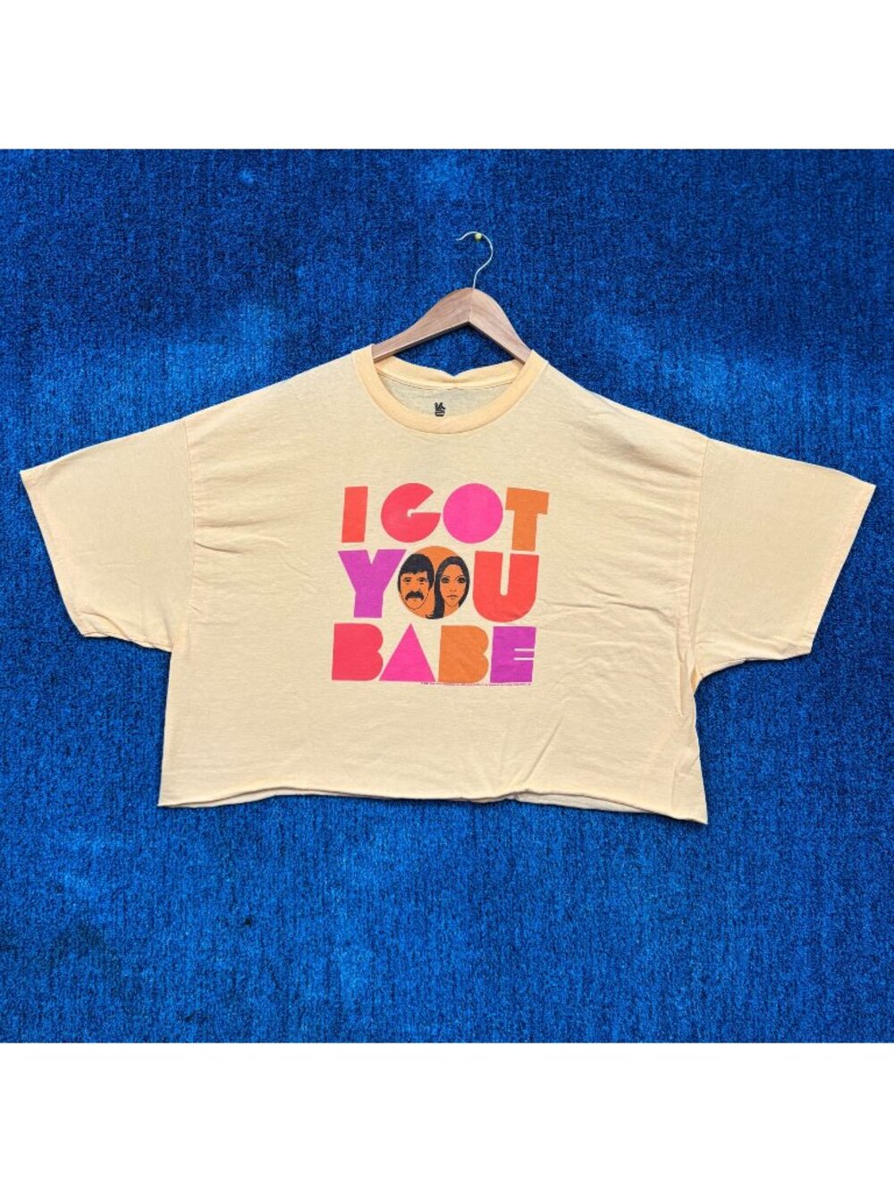 Sonny and Cher I Got You Babe Oversized Crop Top Size Extra Large